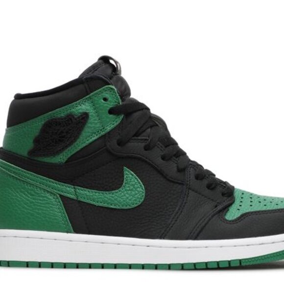 Air Jordan I Black/Pine Green 7 YOUTH - Picture 2 of 5
